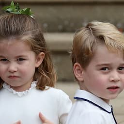 Prince George and Princess Charlotte Can't Stop Waving at Princess Eugenie’s Royal Wedding