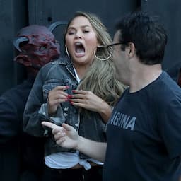 Chrissy Teigen Is All of Us as She Screams Her Way Through a Haunted House
