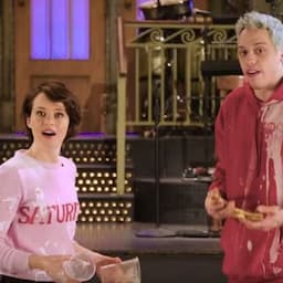 Claire Foy Gets in Food Fight With Pete Davidson for Her First 'SNL' Promo