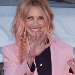 Julia Roberts' Pink Halloween Hair Matches Her Chic Pantsuit