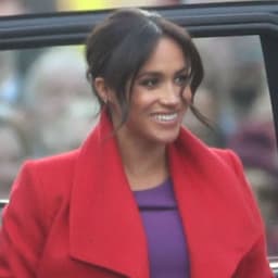 Meghan Markle Turns Heads in Bright Purple and Red Look for Outing With Prince Harry: Pics