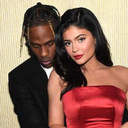 Kylie Jenner Stuns in Siren Red Gown at GRAMMYs Party With Travis Scott