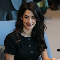 Amal Clooney Is a Polished Professional in Chic Black Dress