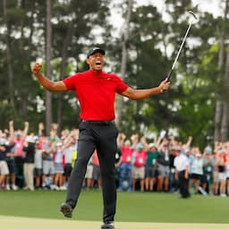 Tiger Woods Celebrates 2019 Masters Win by Giving Son Massive Hug