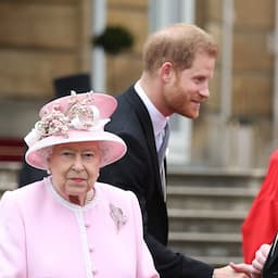 Prince Harry Bonds With Grandmother Queen Elizabeth at Royal Garden Party -- Pics