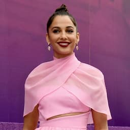 Naomi Scott Stuns in Pink Gown With Dramatic Train at 'Aladdin' Premiere 