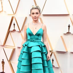 Florence Pugh Stuns in Turquoise on Oscars Red Carpet