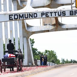 John Lewis Crosses Edmund Pettus Bridge in Selma One Final Time 