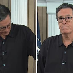 Stephen Colbert Fights Back Tears Reacting to President Trump's Speech