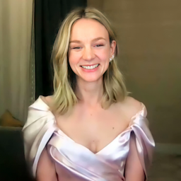 Carey Mulligan Is Pretty in Pink Prada Dress at 2021 Golden Globes