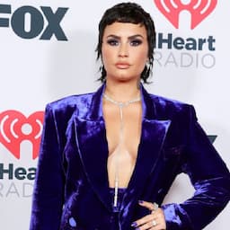 Demi Lovato Stuns In Purple Pantsuit at 2021 iHeartRadio Music Awards