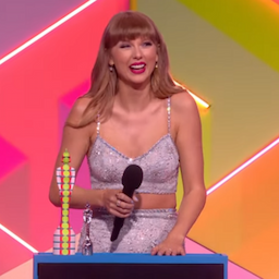Taylor Swift Thanks Joe Alwyn During BRIT Awards Global Icon Speech