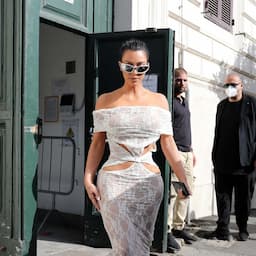 Kim Kardashian Wears Lace Cut-Out Dress for Visit to the Vatican