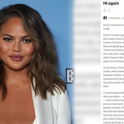 Chrissy Teigen Addresses Her 'Awful' Past Tweets in Lengthy Apology 
