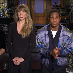 'SNL': Jonathan Majors & Taylor Swift Are Super Excited in New Promos
