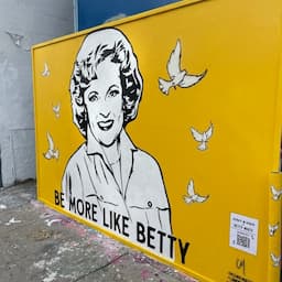 Artist Corie Mattie Creates a Mural in Honor of Betty White