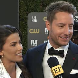 Justin Hartley and Wife Sofia Pernas Twin in Matching Suits