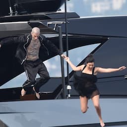 See Kourtney Kardashian and Travis Barker's Dramatic Leap From a Yacht