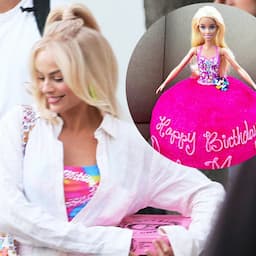 Margot Robbie Celebrates Birthday With a Barbie Cake While On Set