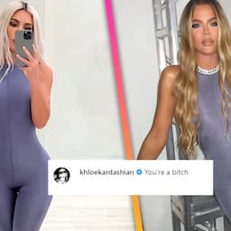 Khloé Kardashian Trolls Sister Kim Kardashian for Posing in the Same Skims Bodysuit   