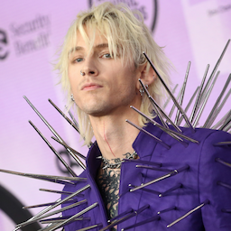 Machine Gun Kelly Rocks the AMAs Red Carpet Covered in Metal Spikes