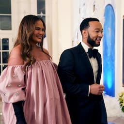 Pregnant Chrissy Teigen Wows in Pink at White House State Dinner