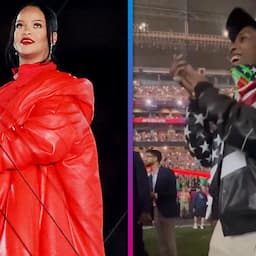 A$AP Rocky Proudly Cheers on Rihanna During Her Super Bowl Halftime Performance
