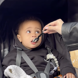 Kylie Jenner's Son Aire Has His First Taste of Ice Cream at Disneyland
