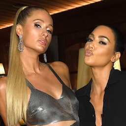 Kim Kardashian & Paris Hilton Sled Together at Epic Christmas Party