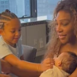 Serena Williams & Daughter Olympia Help Baby Adira 'Work Out' in Video