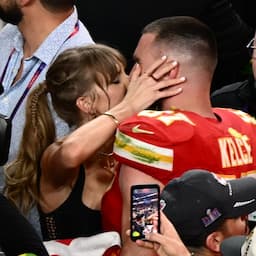 Taylor Swift and Travis Kelce Share a Kiss After He Wins Super Bowl