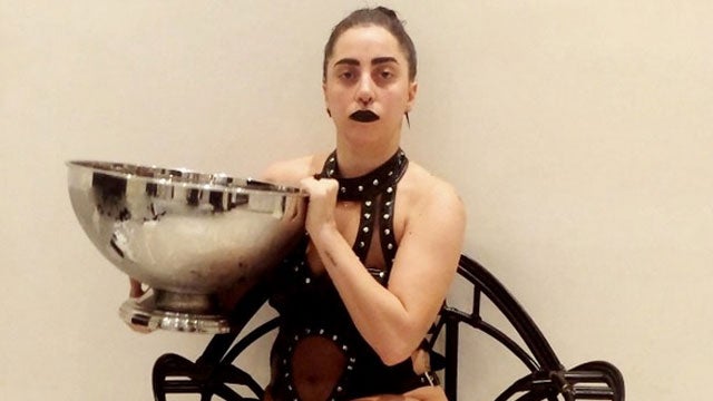 lady gaga ice dress Lady Gaga Shares Ice Bath Photo Ahead Of VMAs Performance Hollywood Life