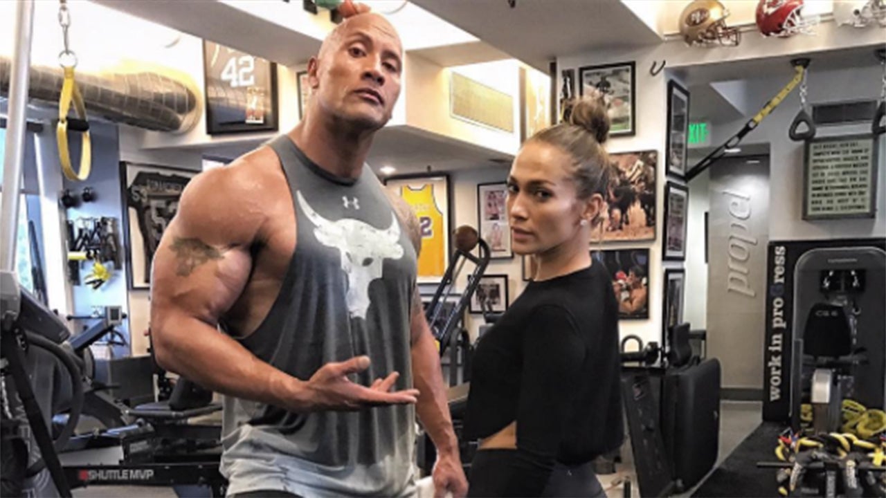 Jennifer Lopez Shows Off Her Curves in Throwback Workout Pic With Dwayne  Johnson | Entertainment Tonight