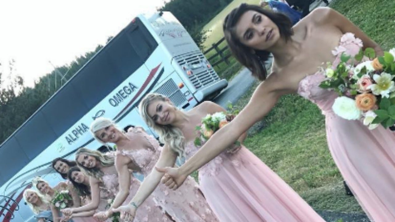 julianne hough bridesmaid dresses Julianne Hough 2023 Tony Awards Halter Neck Printed Dress main image 0