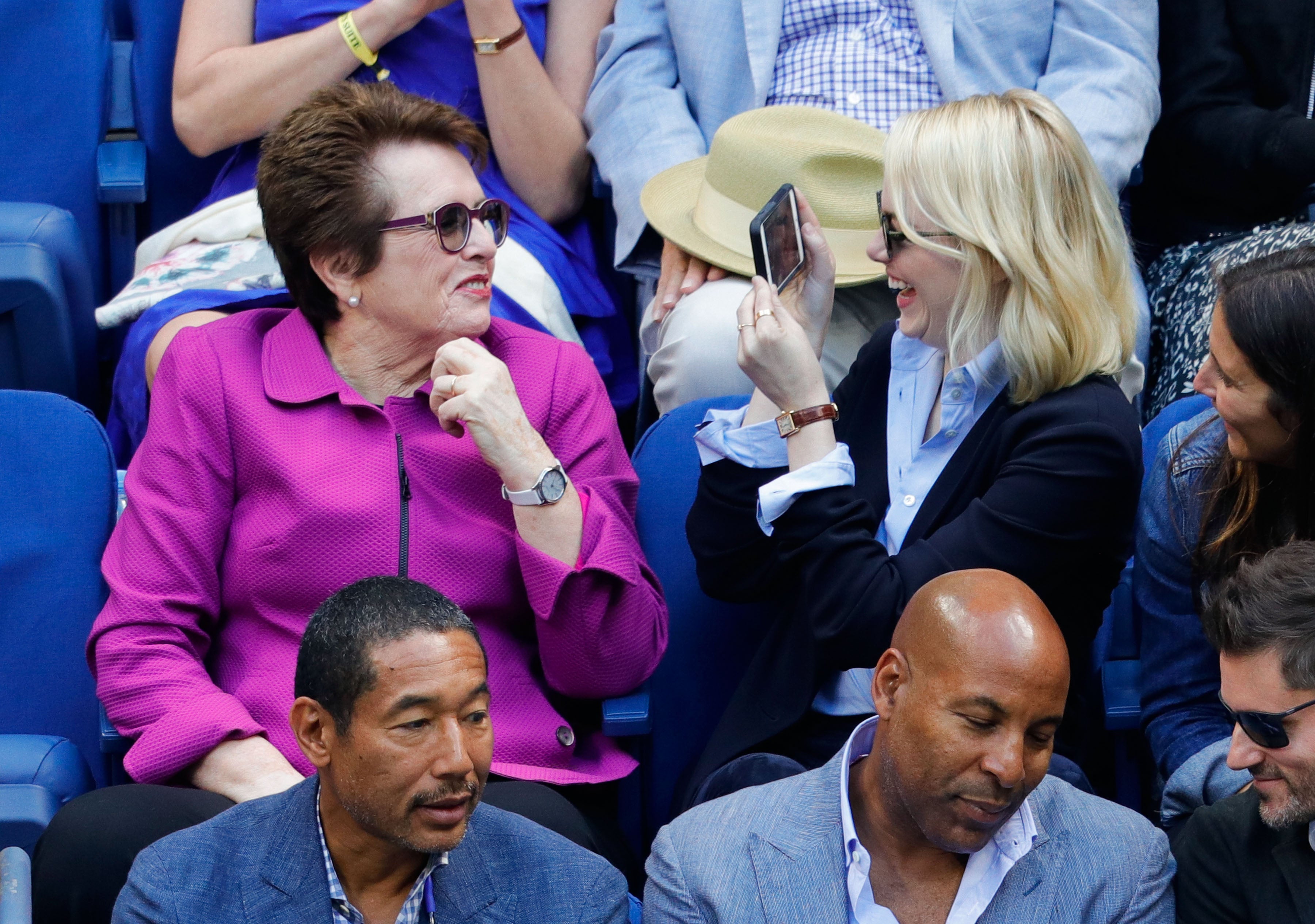 Battle of the Sexes: Emma Stone and Billie Jean King attend US Open together