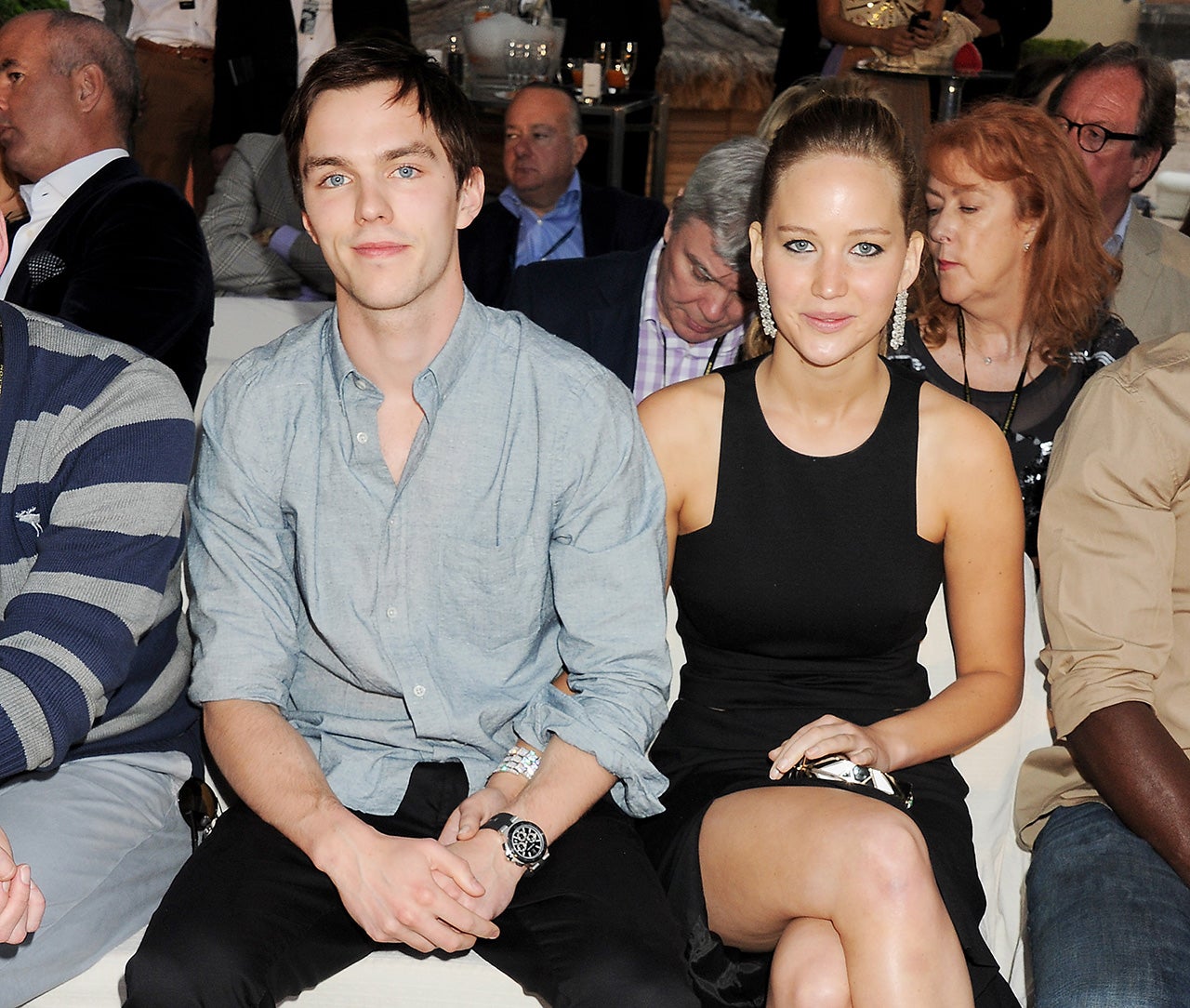 Jennifer Lawrence and Nicholas Hoult in 2012