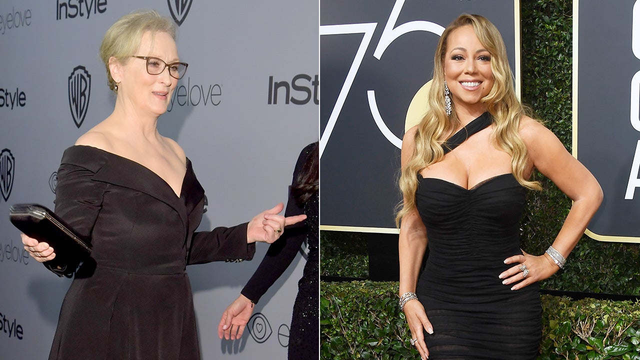 Meryl Streep Talks Mariah Carey's Golden Globes Gaffe: 'B**ch Stole My  Seat!' | Entertainment Tonight