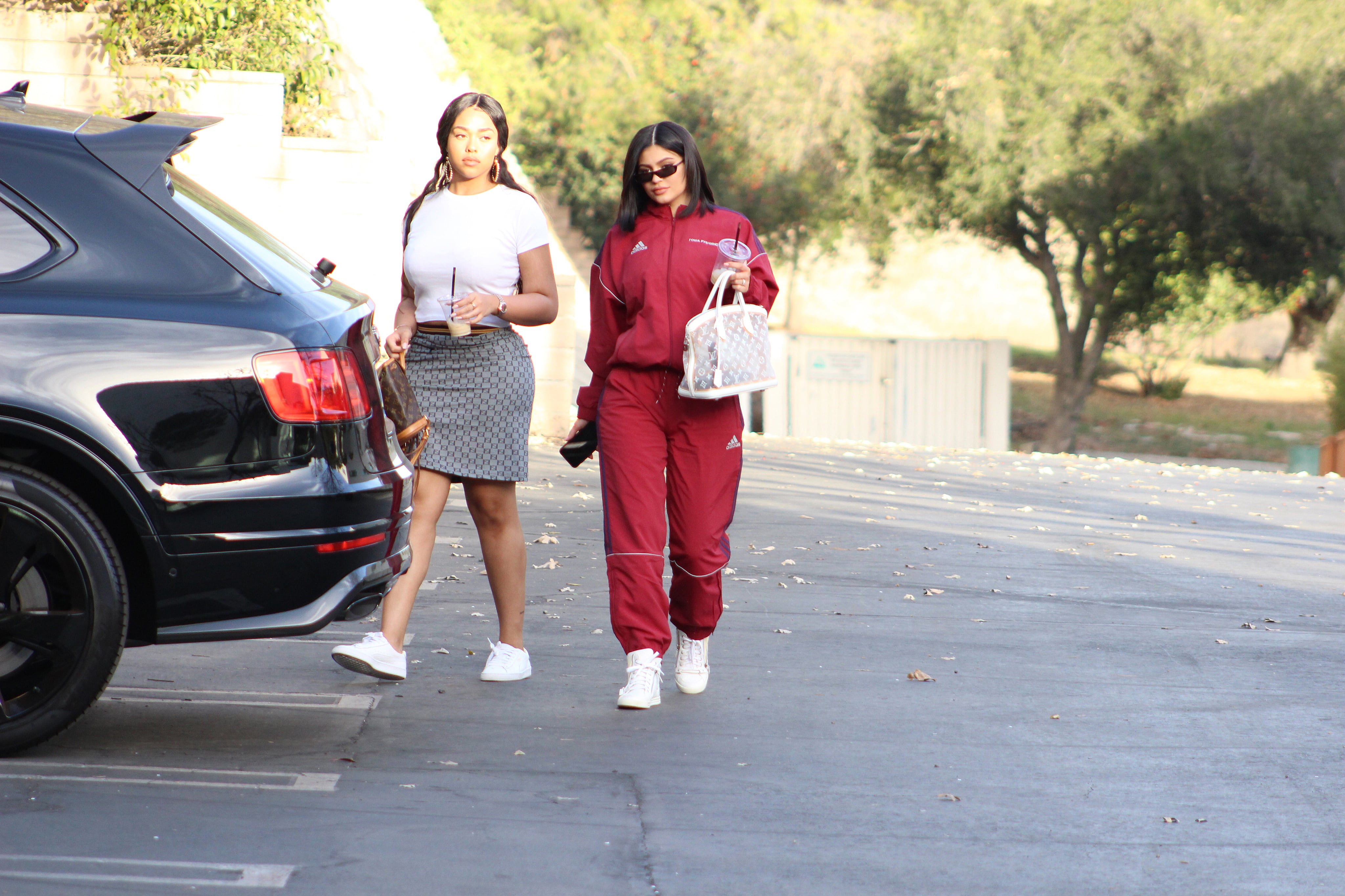 Kylie Jenner Looks Glam in Tracksuit During Post-Birth in LA Entertainment Tonight