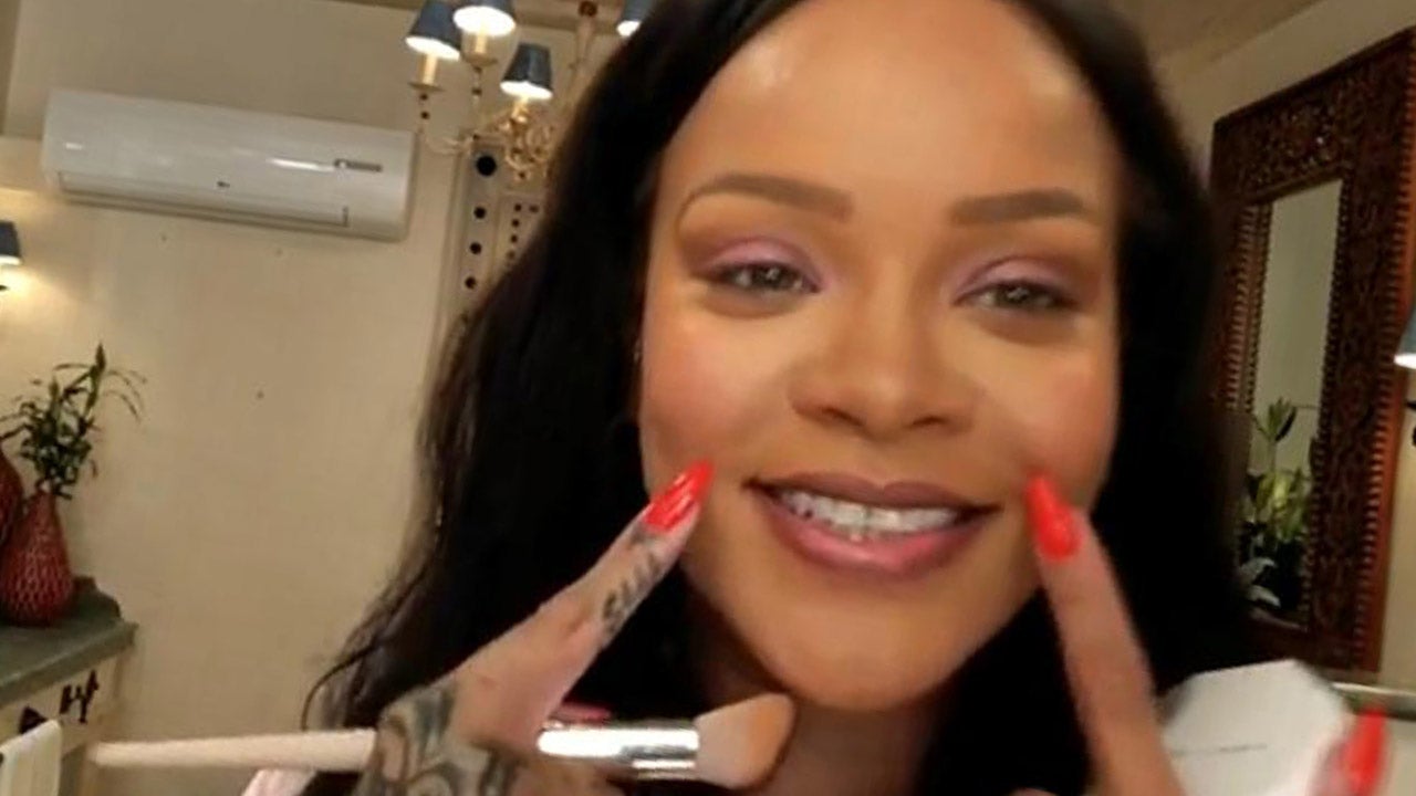 Rihanna Wears White Eyeliner and Fenty Beauty Makeup to Louis