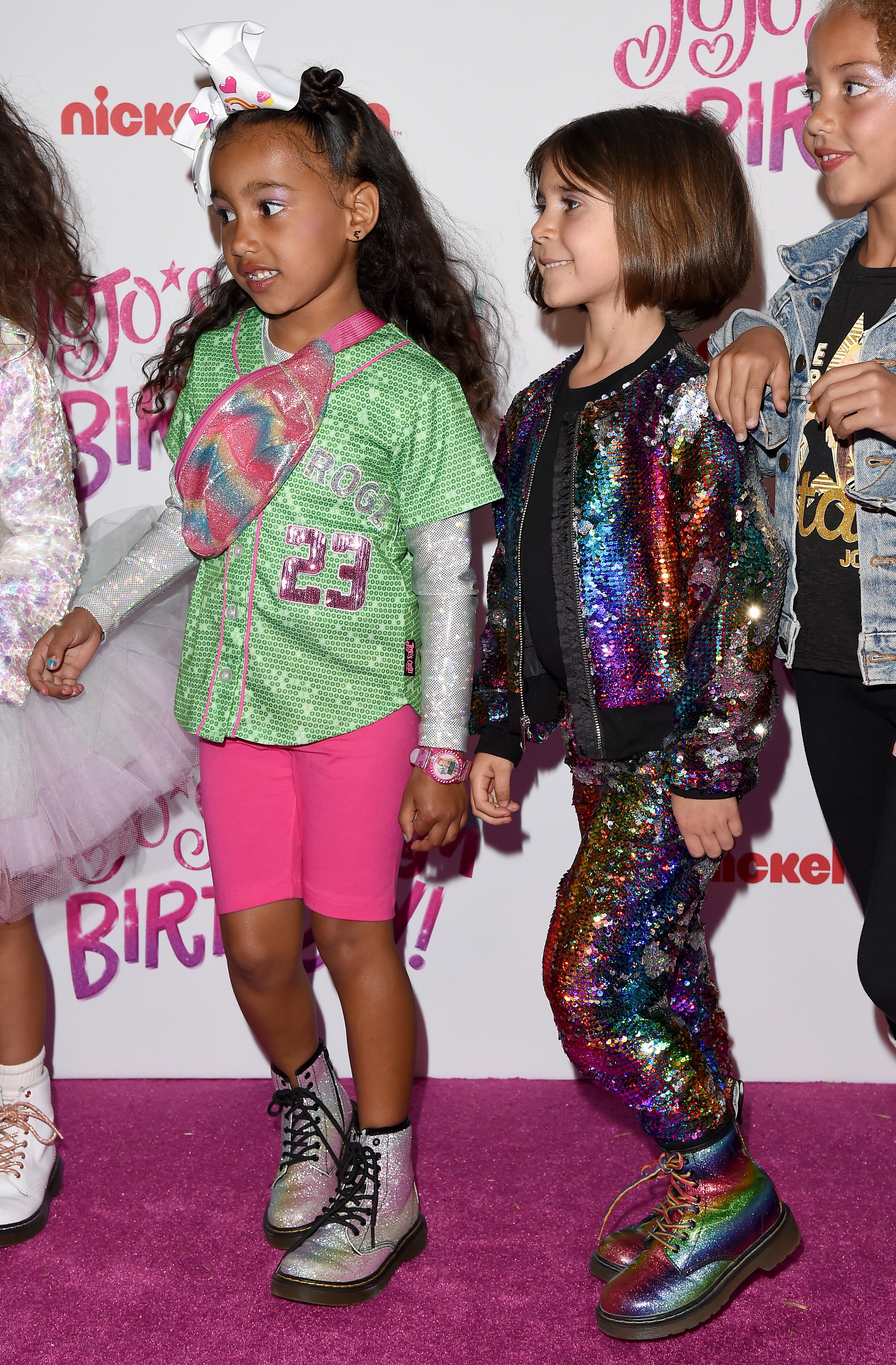 North West And Penelope Disick Pose On The Red Carpet At Jojo