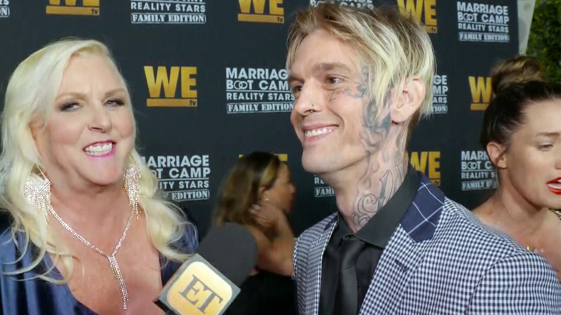Chiselled Aaron Carter shows off his tattoos and slick hair do on the red  carpet  Mirror Online