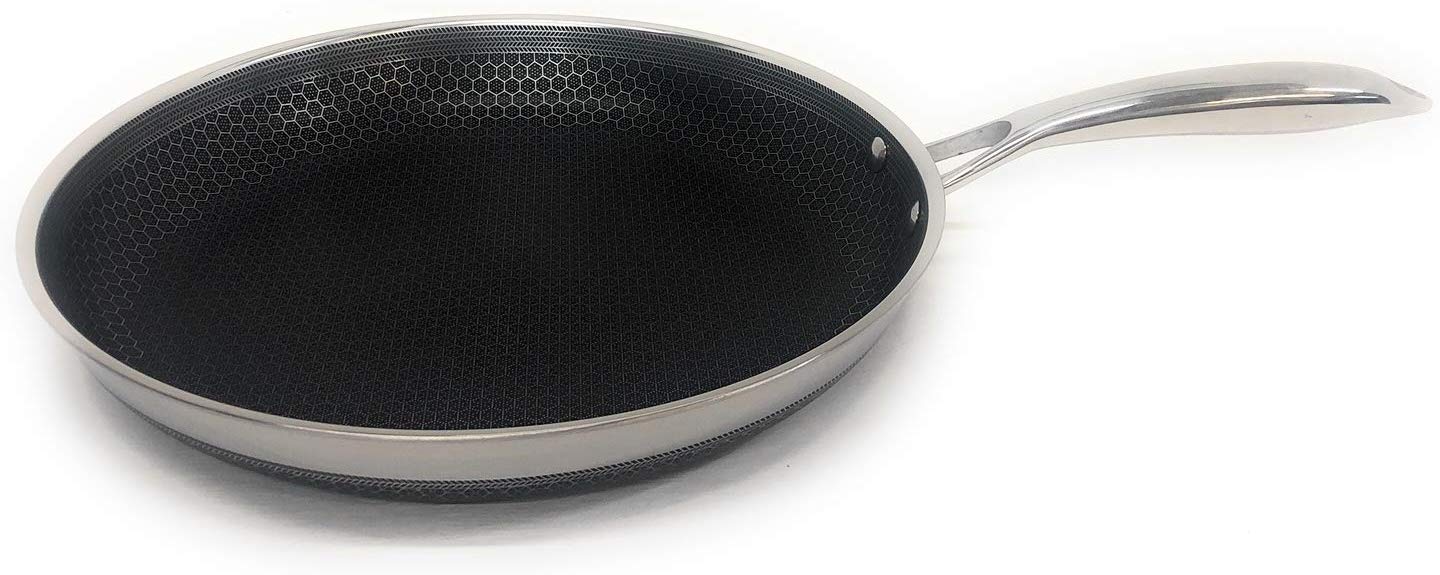 HexClad Hybrid Stainless/Nonstick Fry Pan, 12-Inch