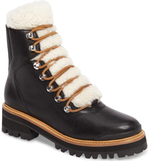Marc Fisher Izzie Shearling Lace-Up Boot