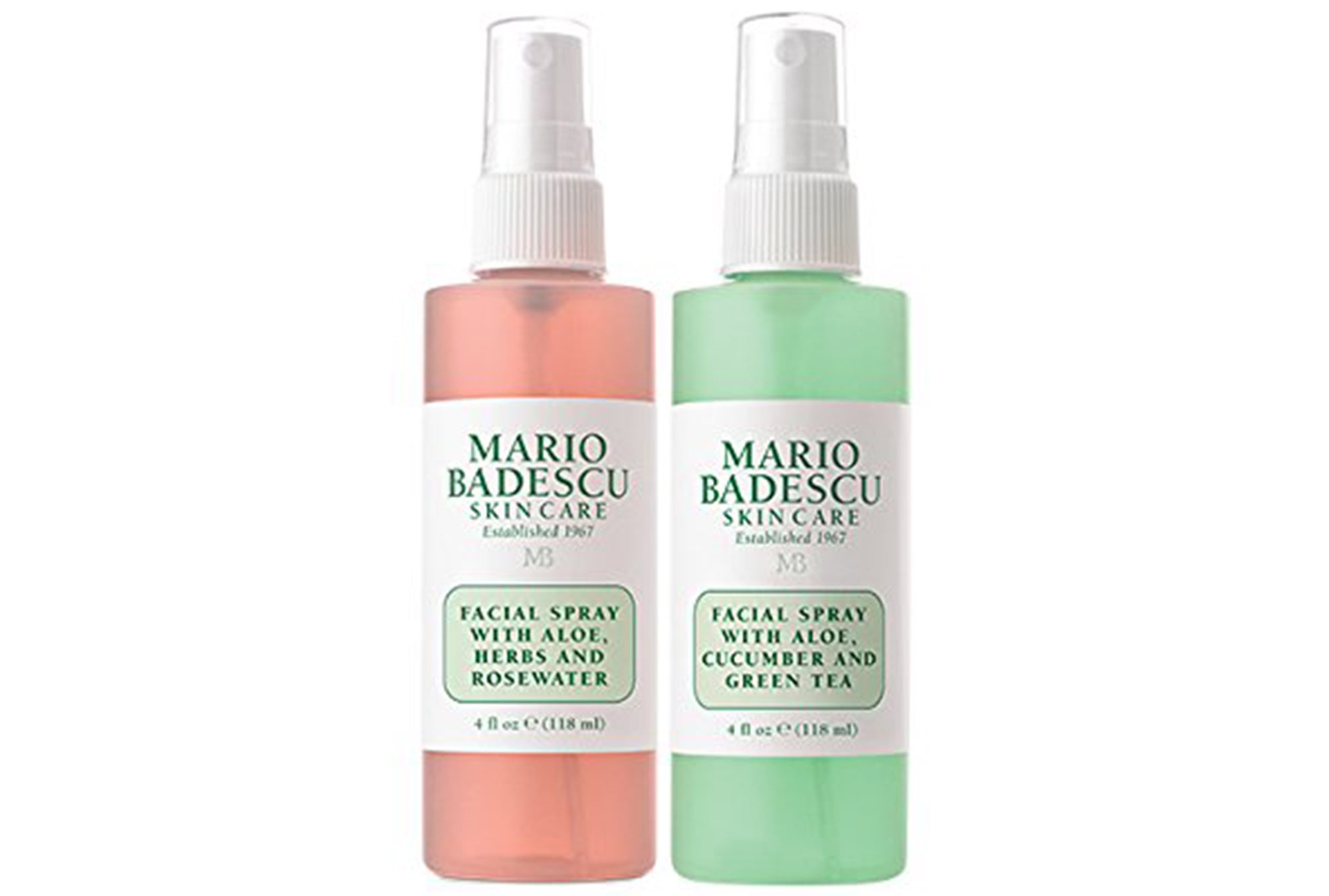 Mario Badescu Facial Spray with Rosewater & Facial Spray with Green Tea Duo