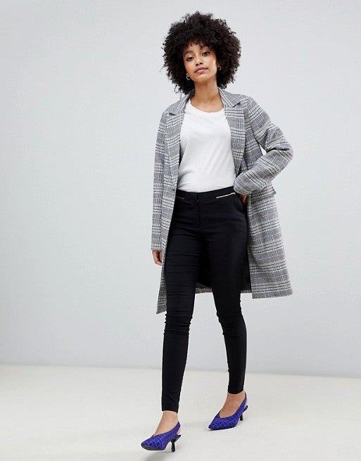 New Look Tailored Coat in Mixed Check