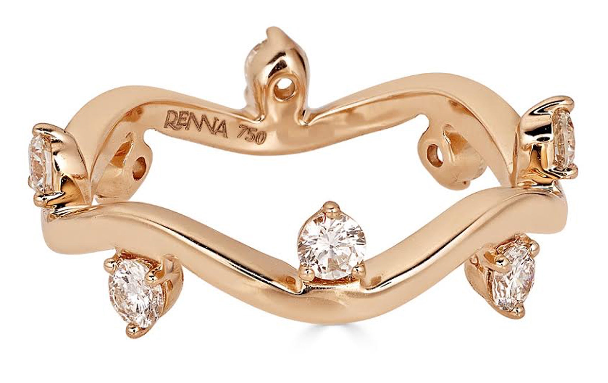 Renna 18k Rose Gold Constellation Ring with Diamonds