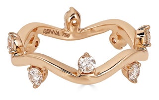 18k Rose Gold Constellation Ring with Diamonds
