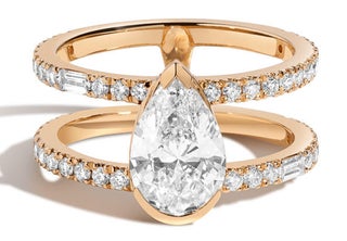Pear Double Band Ring