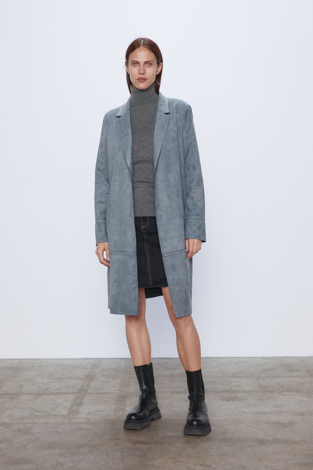 Zara Suede Look Coat