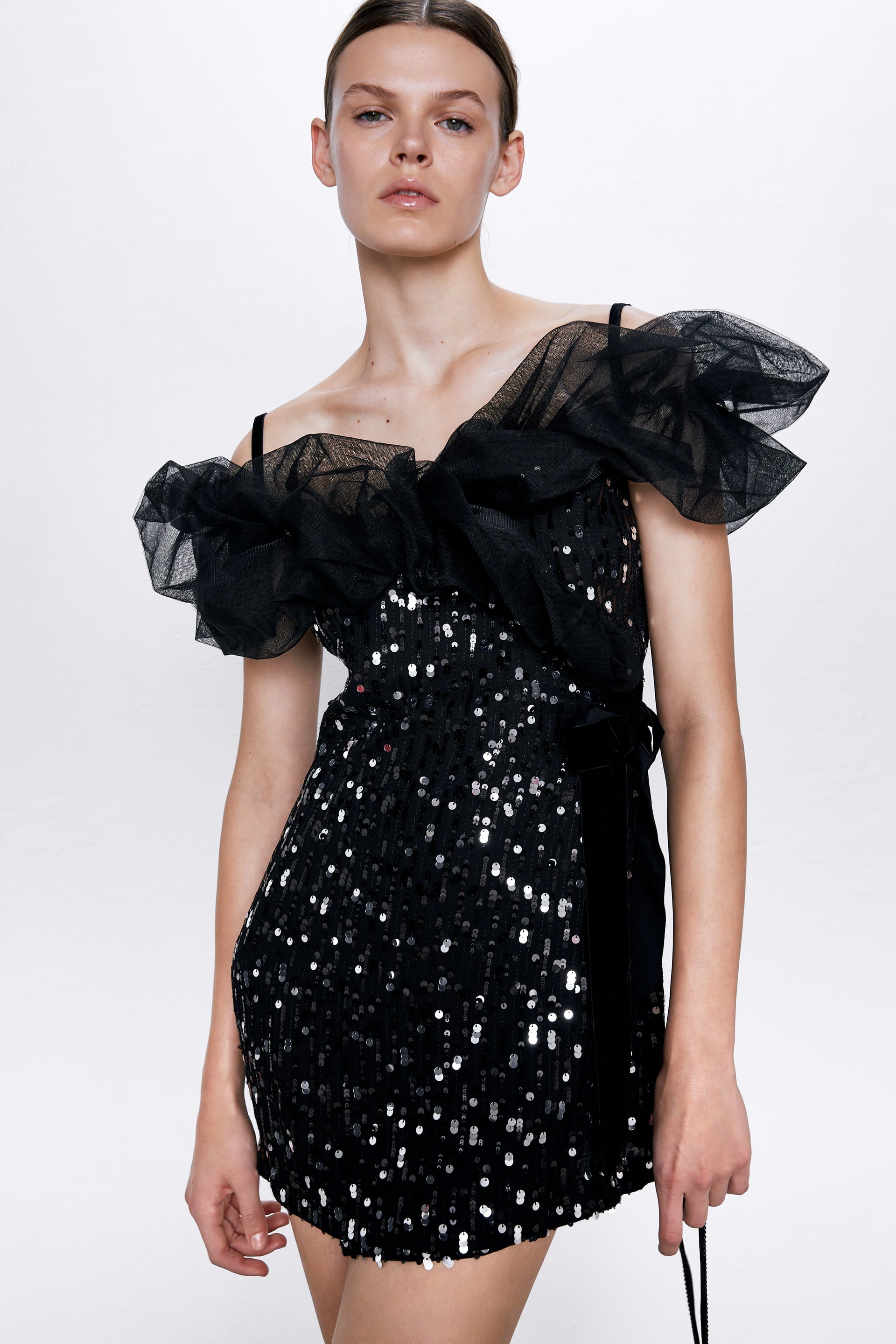 Zara Combination Sequin Dress